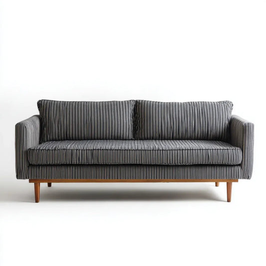 Sofa 2 Czarne i szare postacie w poliestrze ze strukturą w Pino Massello prostokątnym 170 x 85 x 82 cm