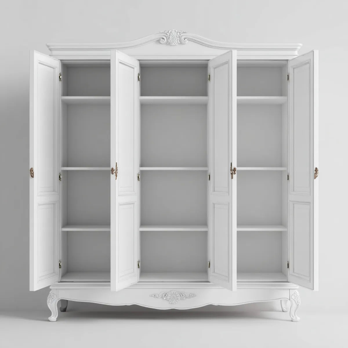 Szafa na drzwi uchylne Szafa biała 240 x 60 x 220 cm MDF prostokątna