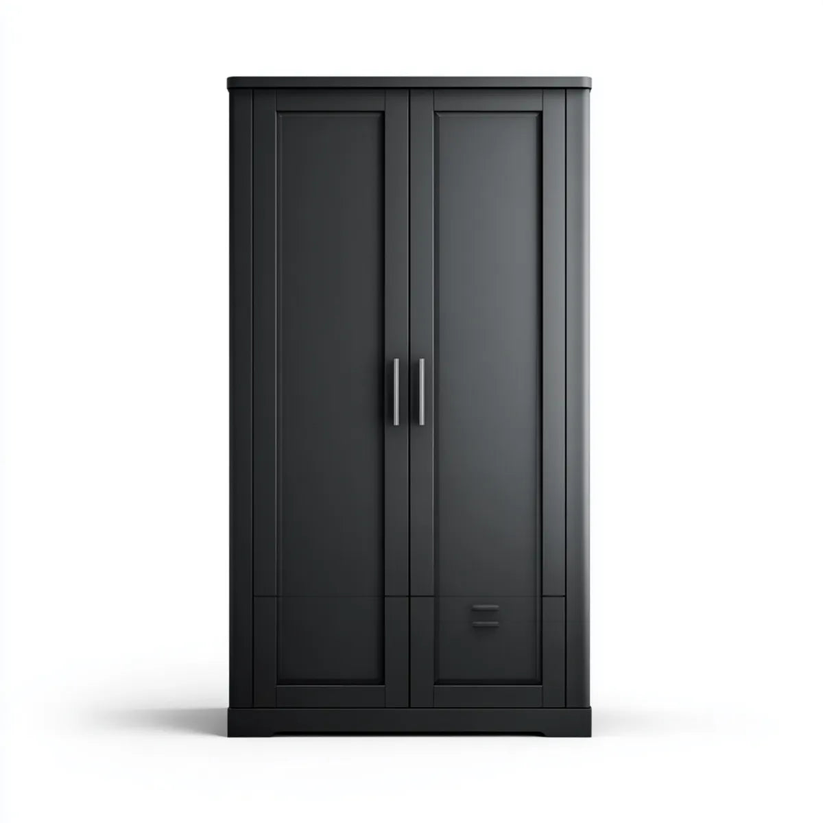 Szafa 2-drzwiowa czarny 80 x 50 x 180 cm MDF prostokątna