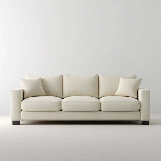 Sofa, 3 sofa z kości słoniowej 230 x 95 x 85 cm w prostokątnym poliestrze